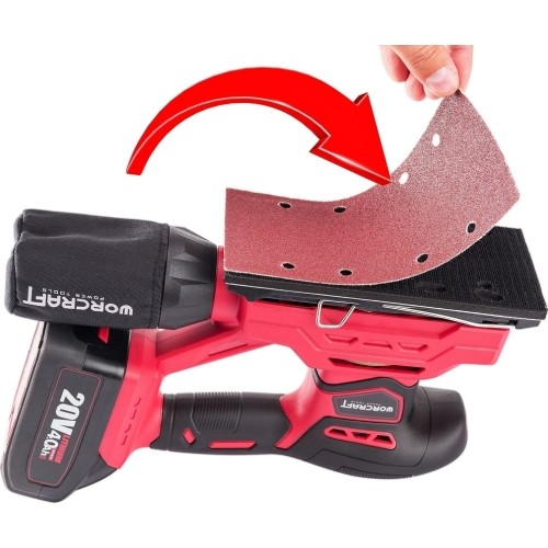 Akumuliatorinis šlifuoklis orbitinis 94x185mm 20V LI-ION