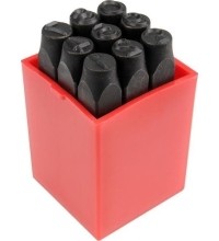 Number stamp 8 mm, 9pcs.