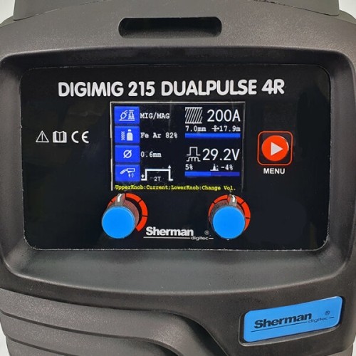 Inverterinis suvirinimo aparatas Sherman DIGIMIG 215 DUALPULSE 4R
