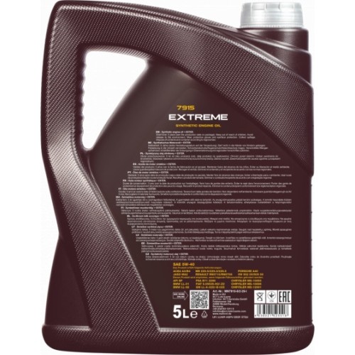 Variklio alyva MANNOL EXTREME 5W-40 5l