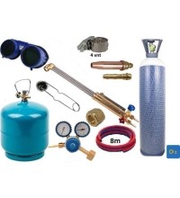 Pjovimo KOMPLEKTAS (degiklis, reduktorius, 5l deguonies, propano-butano balionai, priedai)