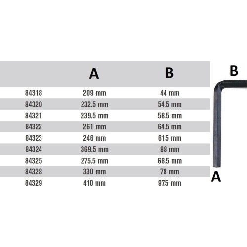 L-type hex key extra long - 19mm