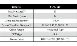 Hydraulic pliers - 10t, 10-120mm²