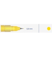 Markeris, pramoninis, itin plonas 0.8mm, 3ml, 1vnt -  Geltona 