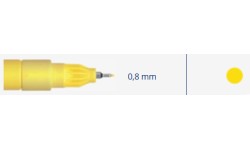 Markeris, pramoninis, itin plonas 0.8mm, 3ml, 1vnt -  Geltona 