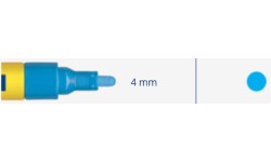 Markeris, nuvalomas 4mm, 8ml, 1vnt -  Mėlyna 