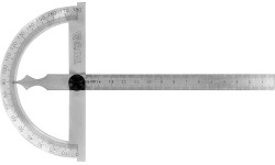 Protractor with ruler 120x150mm