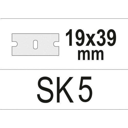 Blades set (10pcs) for glass scraper 39x200mm