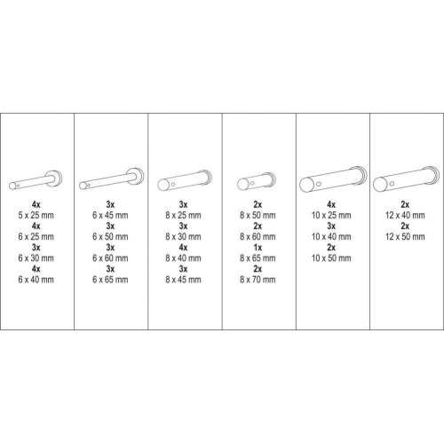 Security bolts with head 60 pcs