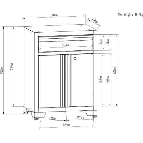 Garage cabinet combo