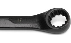 Komb. SPLINE raktų su atvira terkšle rinkinys 7vnt. (8-17mm)(juodi)