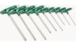 T-Handle ball point hex key set 2-10mm 9pcs