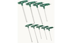 T-Handle ball point hex key set 2-10mm 9pcs