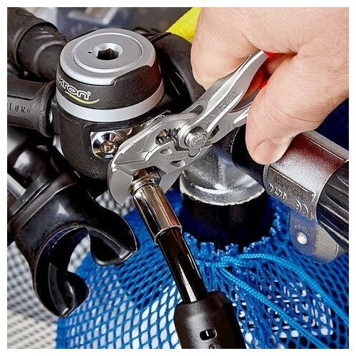 Santechninės replės-raktas KNIPEX su fiksavimu - L150mm