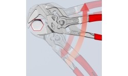 Santechninės replės-raktas KNIPEX su fiksavimu - L125mm