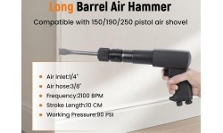 Pneumatinis plaktukas su traukių ir šarnyrų nuėmėjų rinkiniu 25vnt.