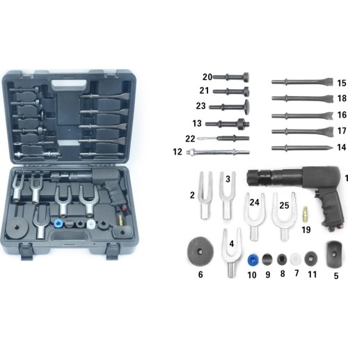 Air hammer with ball joint seperator set 25pcs