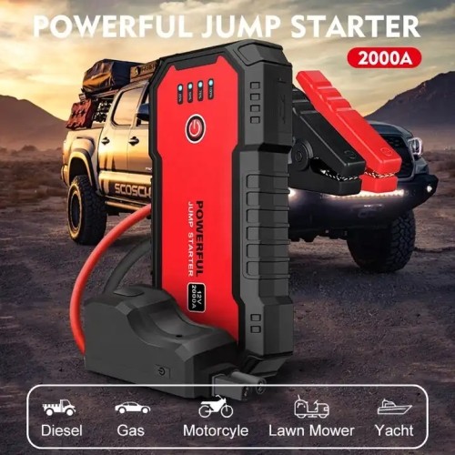 Multifunctional jump starter and charger 12V 2000A 20Ah