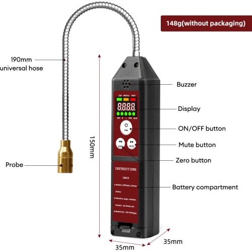 Combustible gas leak detector