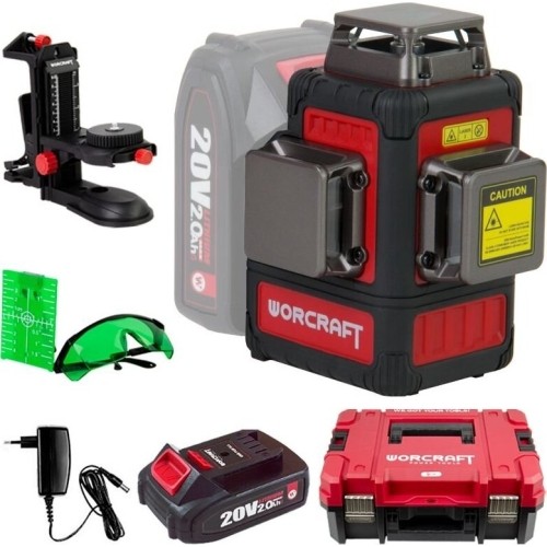 LI-ON Cross laser level 3x3D with green beam set XCUBE box
