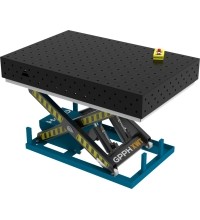 Suvirinimo stalas ECO 1500 × 1000 mm su hidrauline kėlimo sistema - 1500x1000mm