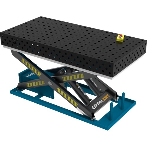 Welding table ECO 1500 × 1000 mm with hydraulic lifting system - 2000x1000mm