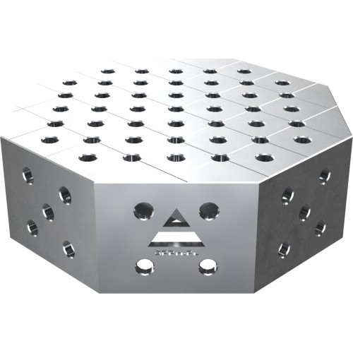 Octagonal welding table OCT INOX 1000×1000 mm - 600x600mm