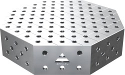 Octagonal welding table OCT INOX 1000×1000 mm - 800x800mm