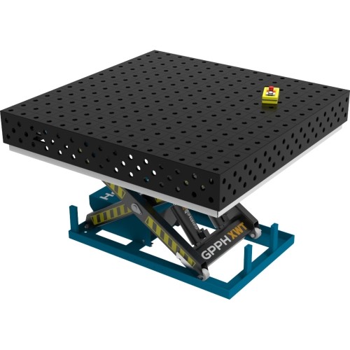 Suvirinimo stalas EXPERT 1500×1000 mm su hidrauline kėlimo sistema - 1500x1480mm