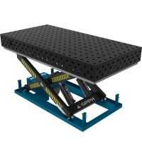 Suvirinimo stalas EXPERT 1500×1000 mm su hidrauline kėlimo sistema - 2000x1000mm