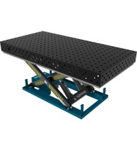 Suvirinimo stalas EXPERT 1500×1000 mm su hidrauline kėlimo sistema - 2400x1200mm