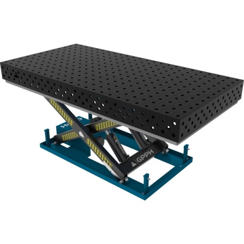 Suvirinimo stalas EXPERT 1500×1000 mm su hidrauline kėlimo sistema - 2400x1200mm