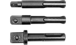 1/4" + 3/8" + 1/2" Dr. SDS+  socket adapter set 3pcs.
