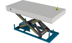 PRO INOX suvirinimo stalas 1500×1000 mm su hidrauline pakėlimo sistema - 2400x1200mm