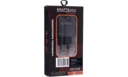 USB charger with fast charge port 220V, 2x2.1A 1xQC3.0