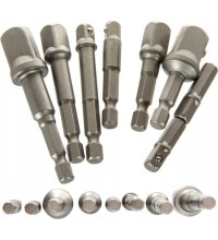 Adapterių suktuvui rinkinys 1/4"+3/8"+1/2" (8vnt)