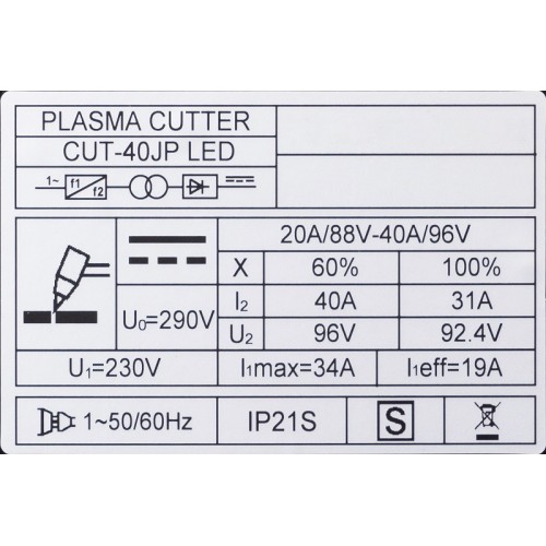 Plazminis pjoviklis FORBY® CUT 40 LED (iki 18 mm)