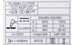 Plazminis pjoviklis FORBY® CUT 40 LED (iki 18 mm)