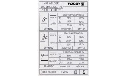 Inverter welding machine FORBY® MIG-250GL Digital