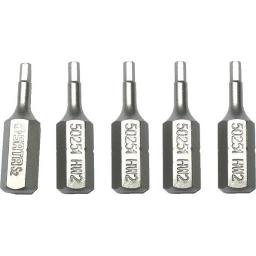 1/4" (6.3mm) Dr IMBUS bit, 5pcs. - 5 x 25mm