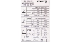 Suvirinimo pusautomatis FORBY® MIG 350GL pulse (dvigubas pulsas)
