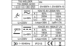 FORBY® TIG 200MX AC/DC welding machine (200A - 60%) (pulse)