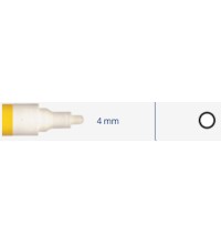 Markeris, pramoninis 4mm, 8ml, 1vnt -  Balta 