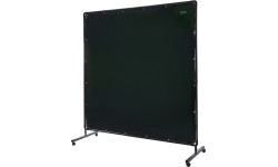 Welding safety curtain with frame, 1.80 x 1.80 m - green