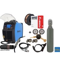 Inverter welder Sherman DIGIMIG 205 LCD SYNERGIC SET  (machine + gas cylinder CO2 8L + gas reducer + wire + other)