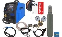 Inverter welder Sherman MIG 200 SMART (machine + gas cylinder CO2 5L + gas reducer + wire + other)