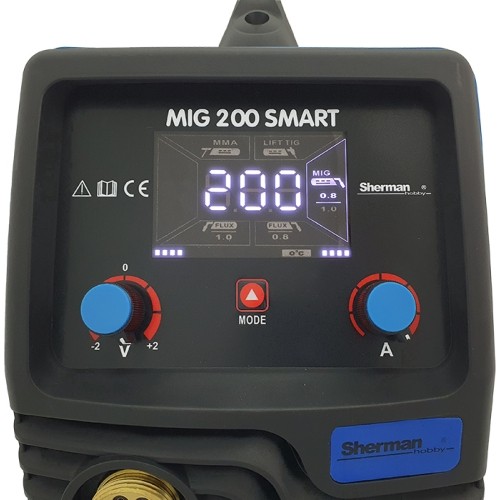 Inverter welder Sherman MIG 200 SMART (machine + gas cylinder CO2 5L + gas reducer + wire + other)