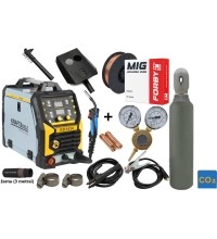 Inverterinio suvirinimo aparato KOMPLEKTAS MIG MIG Flux MMA TigLift SYNERGY 255 (aparatas + dujų balionas CO2 5L + reduktorius 