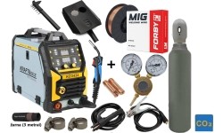 Inverterinio suvirinimo aparato KOMPLEKTAS MIG MIG Flux MMA TigLift SYNERGY 255 (aparatas + dujų balionas CO2 5L + reduktorius 