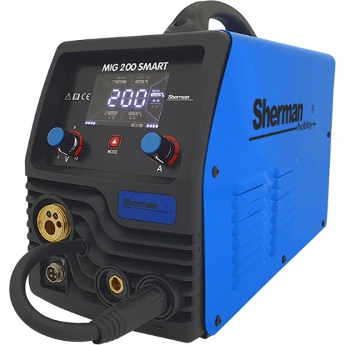 Inverter welder Sherman MIG 200 SMART (machine + gas cylinder CO2 5L + gas reducer + wire + other)